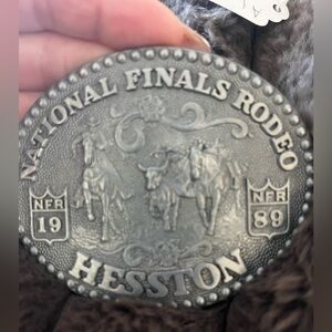 1989 Hesston National Finals Rodeo Belt Buckle